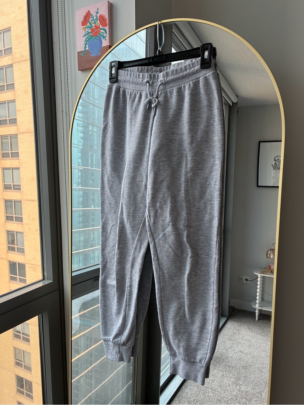 Light Gray Joggers with Drawstring